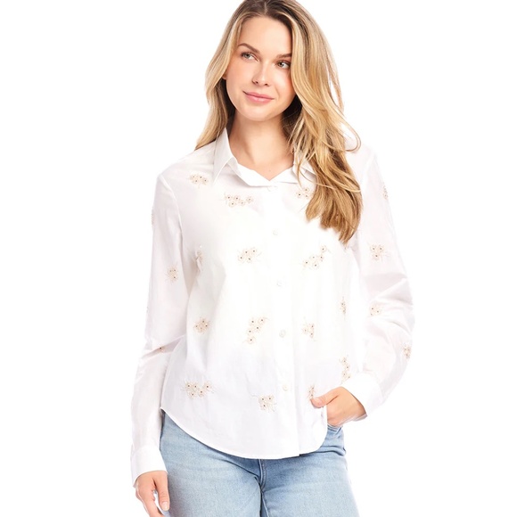 Karen Kane Embellished Shirt - Picture 3 of 12